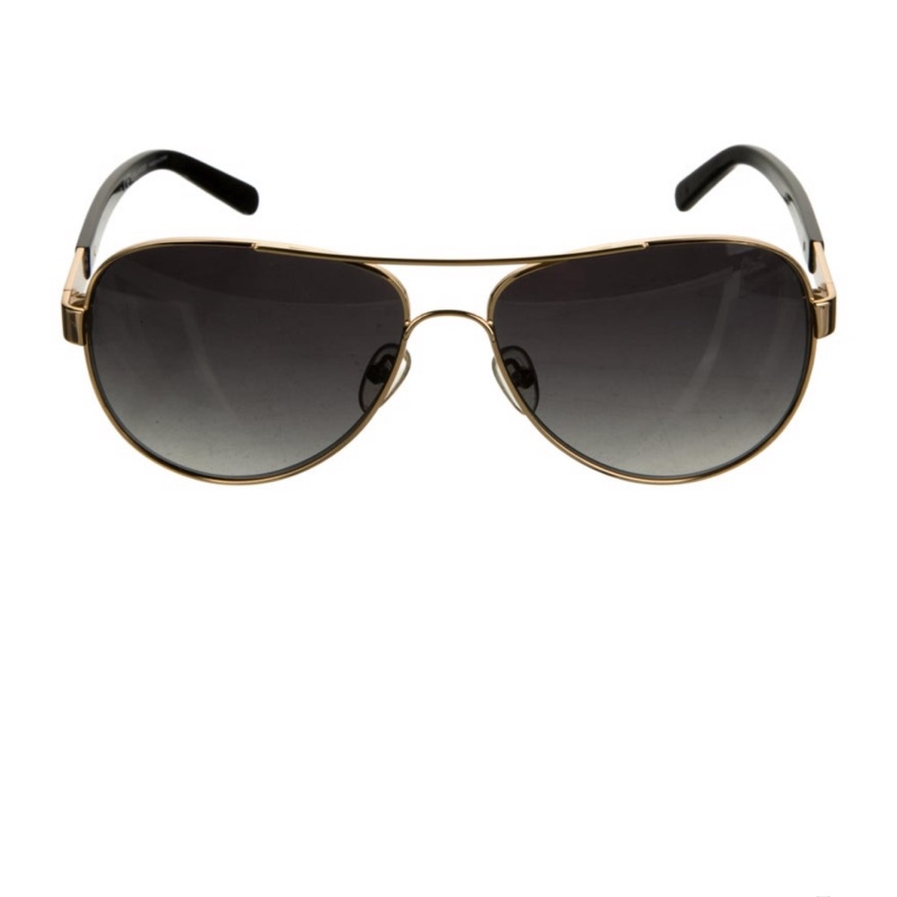 Tory Burch Black and Gold Aviator Sunglasses TY6010 NWOT